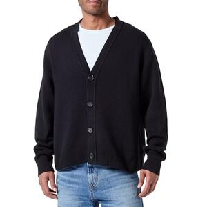 JACK&JONES Mens Black Cotton Knit Cardigan Sweater, Size M Tillys Wardrobe Style
